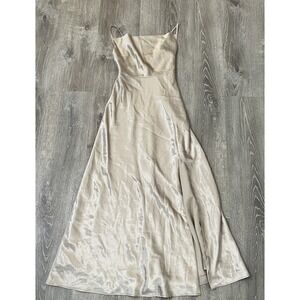 Birdy Grey Lydia Spaghetti Strap Gold Maxi Dress Women's Sz XS
